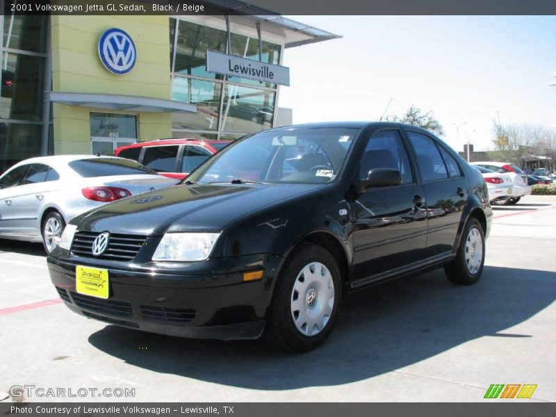 Black / Beige 2001 Volkswagen Jetta GL Sedan