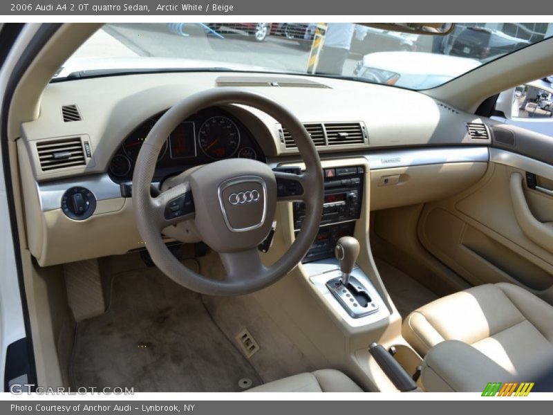 Arctic White / Beige 2006 Audi A4 2.0T quattro Sedan