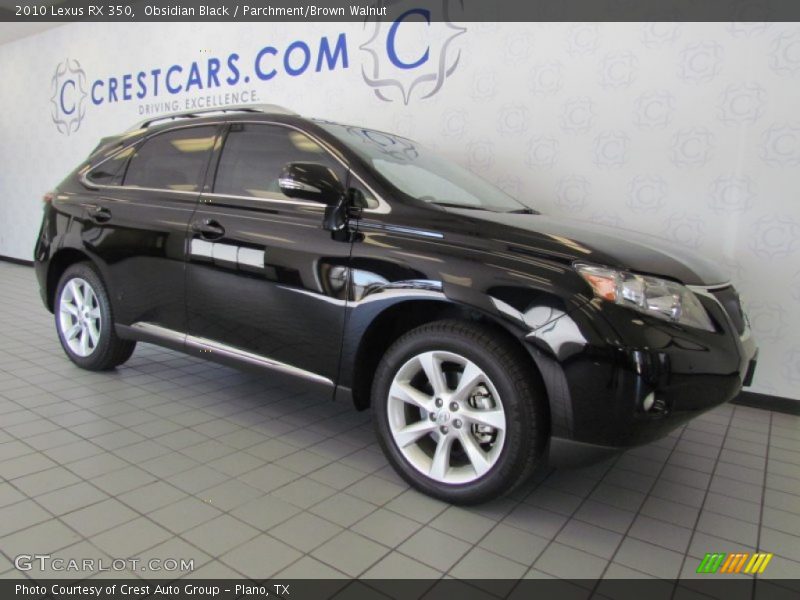Obsidian Black / Parchment/Brown Walnut 2010 Lexus RX 350