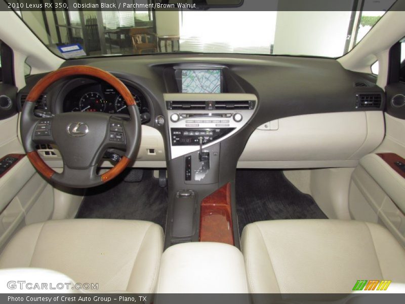 Obsidian Black / Parchment/Brown Walnut 2010 Lexus RX 350