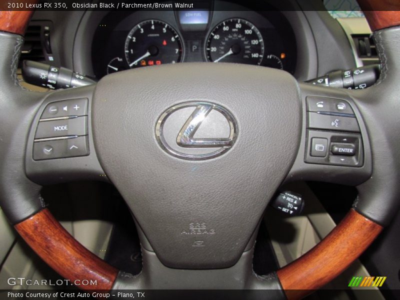 Obsidian Black / Parchment/Brown Walnut 2010 Lexus RX 350