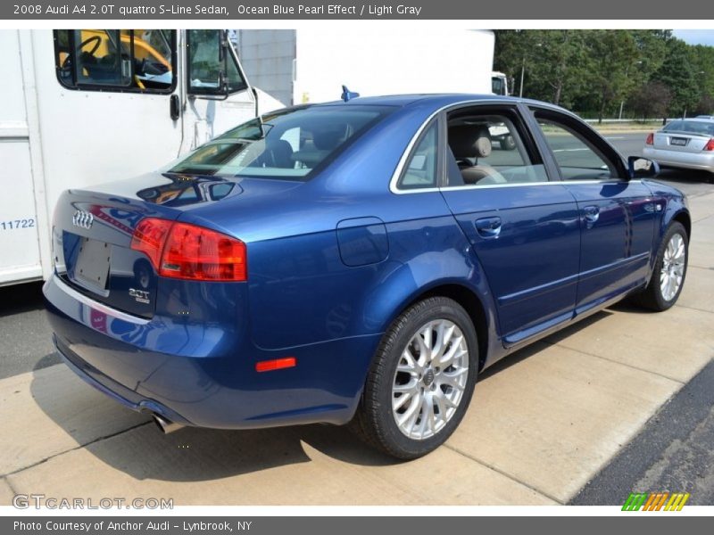 Ocean Blue Pearl Effect / Light Gray 2008 Audi A4 2.0T quattro S-Line Sedan