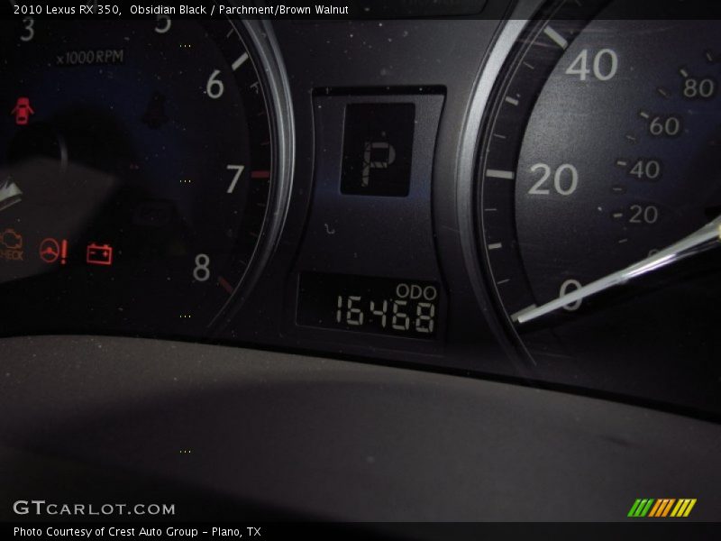 Obsidian Black / Parchment/Brown Walnut 2010 Lexus RX 350