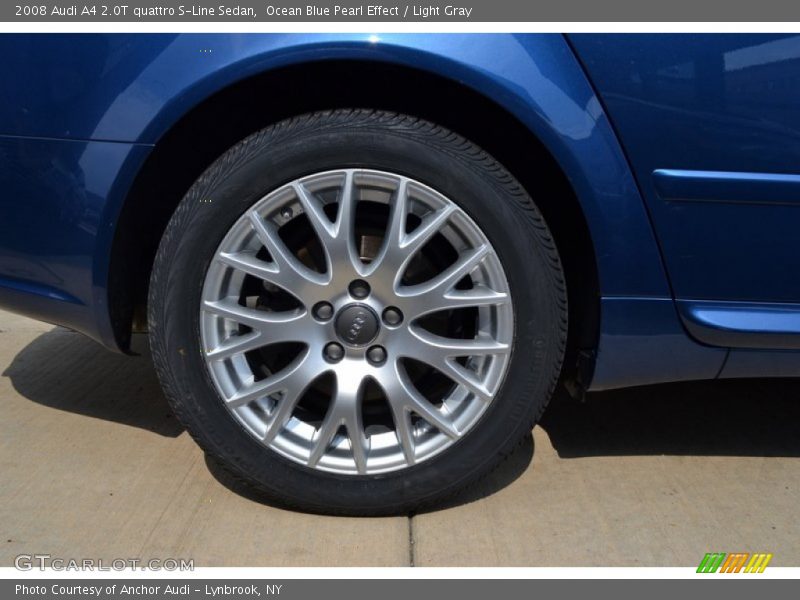 Ocean Blue Pearl Effect / Light Gray 2008 Audi A4 2.0T quattro S-Line Sedan