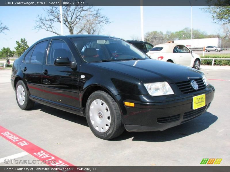 Black / Beige 2001 Volkswagen Jetta GL Sedan