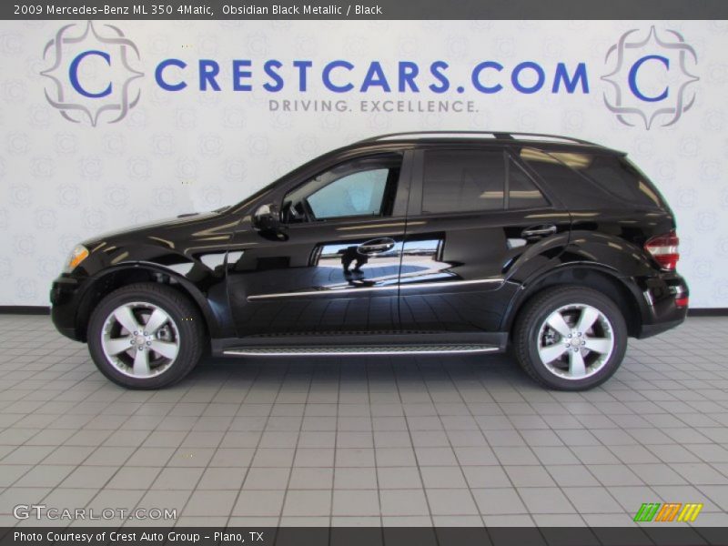 Obsidian Black Metallic / Black 2009 Mercedes-Benz ML 350 4Matic