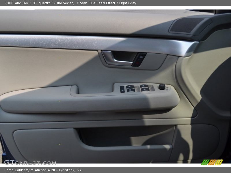 Ocean Blue Pearl Effect / Light Gray 2008 Audi A4 2.0T quattro S-Line Sedan