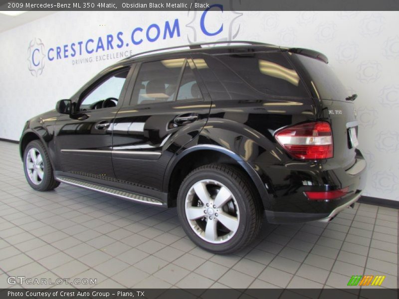 Obsidian Black Metallic / Black 2009 Mercedes-Benz ML 350 4Matic