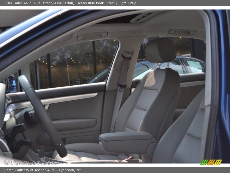 Ocean Blue Pearl Effect / Light Gray 2008 Audi A4 2.0T quattro S-Line Sedan