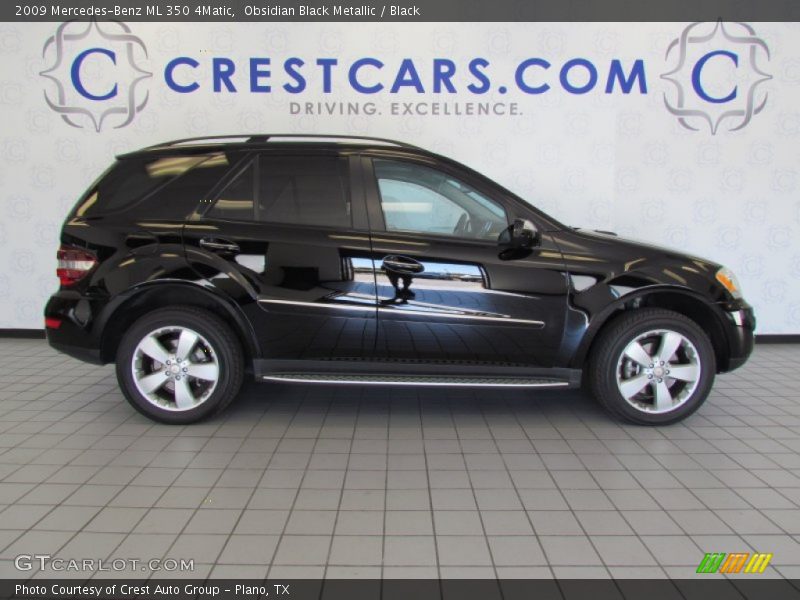 Obsidian Black Metallic / Black 2009 Mercedes-Benz ML 350 4Matic