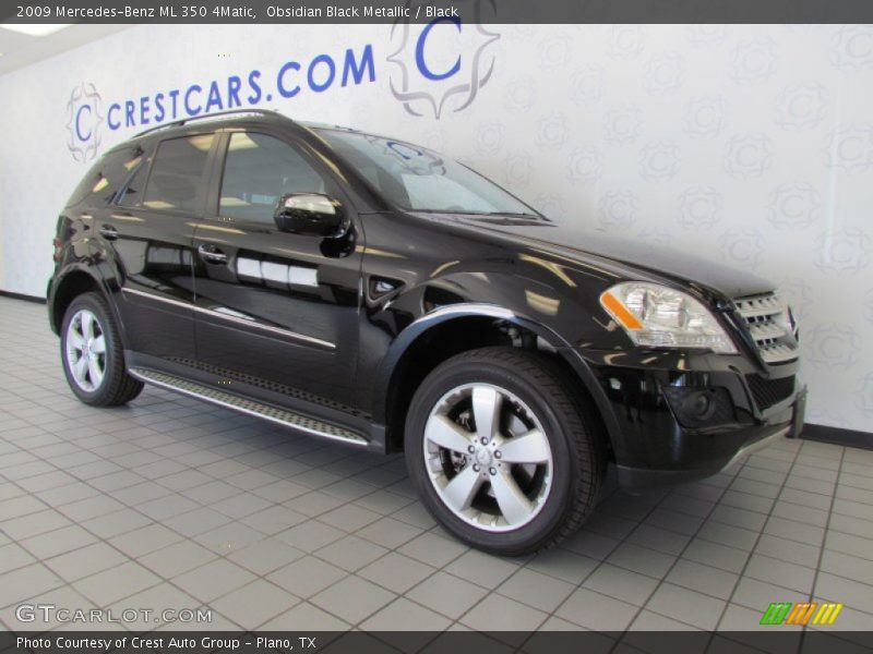 Obsidian Black Metallic / Black 2009 Mercedes-Benz ML 350 4Matic