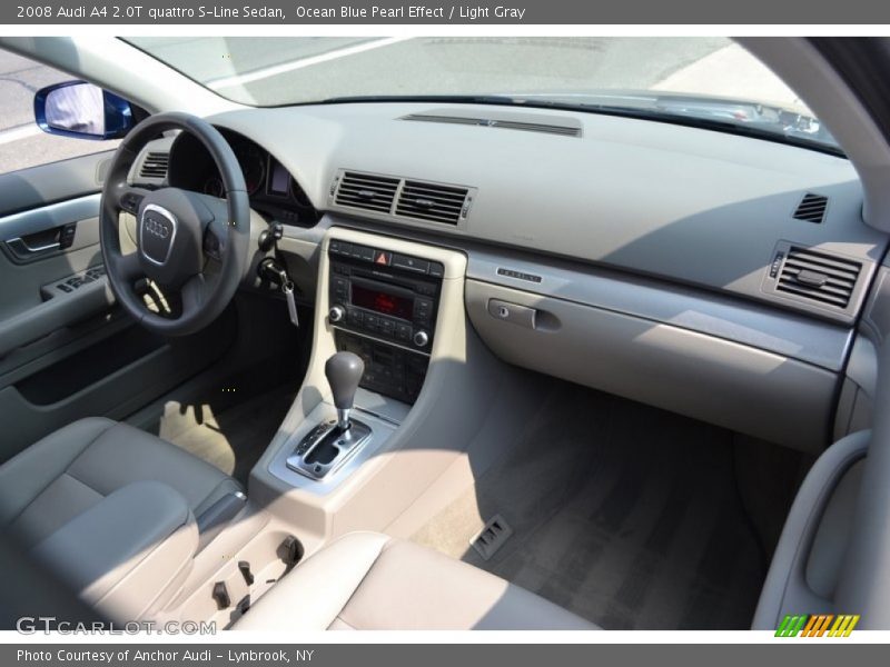 Ocean Blue Pearl Effect / Light Gray 2008 Audi A4 2.0T quattro S-Line Sedan