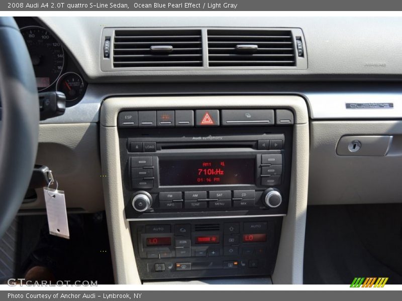Ocean Blue Pearl Effect / Light Gray 2008 Audi A4 2.0T quattro S-Line Sedan