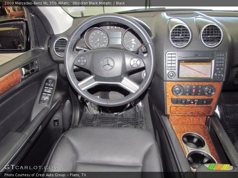 Obsidian Black Metallic / Black 2009 Mercedes-Benz ML 350 4Matic
