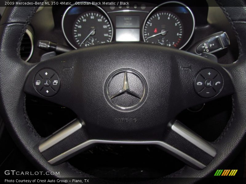 Obsidian Black Metallic / Black 2009 Mercedes-Benz ML 350 4Matic