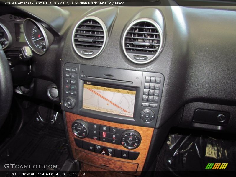 Obsidian Black Metallic / Black 2009 Mercedes-Benz ML 350 4Matic