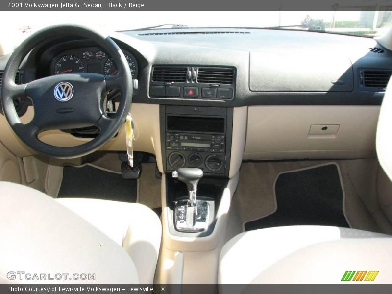 Black / Beige 2001 Volkswagen Jetta GL Sedan