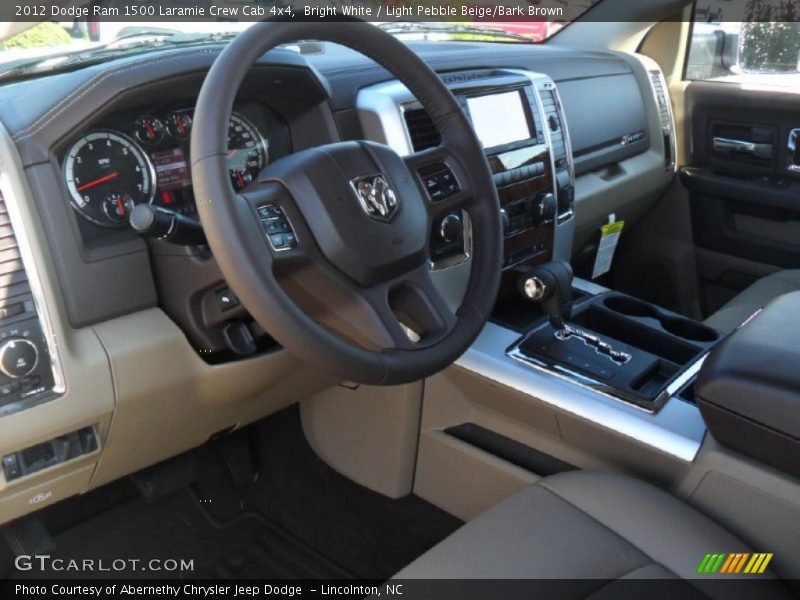  2012 Ram 1500 Laramie Crew Cab 4x4 Light Pebble Beige/Bark Brown Interior