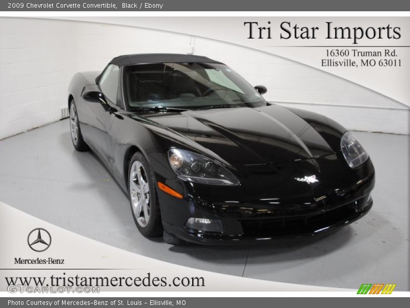 Black / Ebony 2009 Chevrolet Corvette Convertible