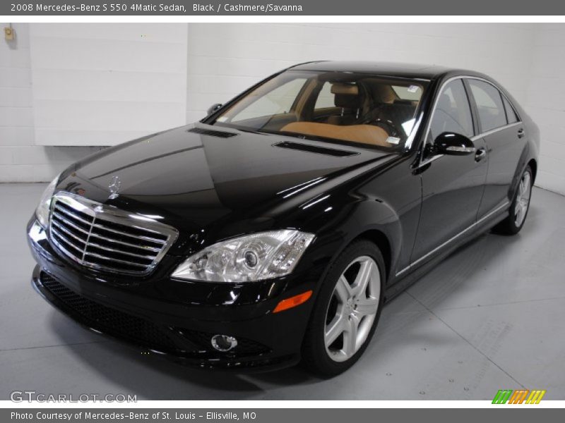 Black / Cashmere/Savanna 2008 Mercedes-Benz S 550 4Matic Sedan