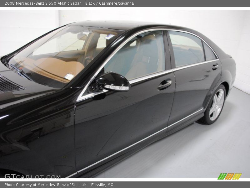 Black / Cashmere/Savanna 2008 Mercedes-Benz S 550 4Matic Sedan