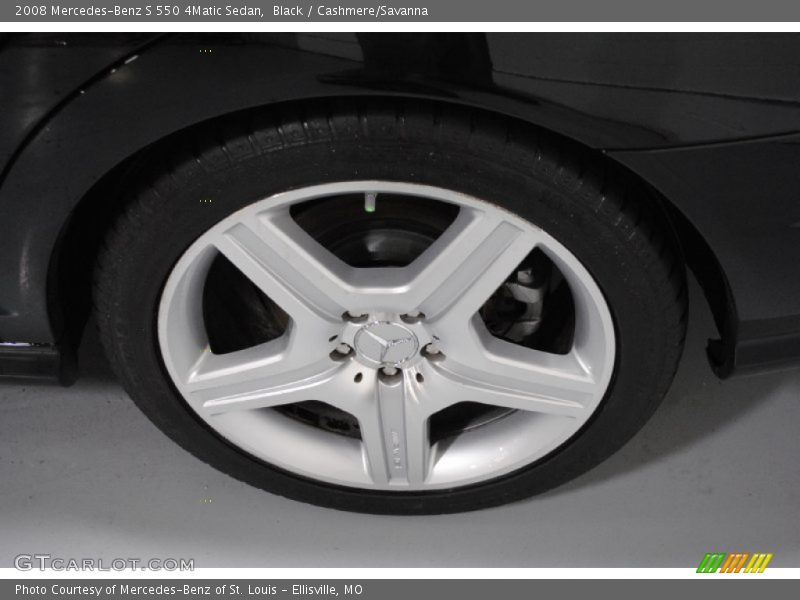 Black / Cashmere/Savanna 2008 Mercedes-Benz S 550 4Matic Sedan