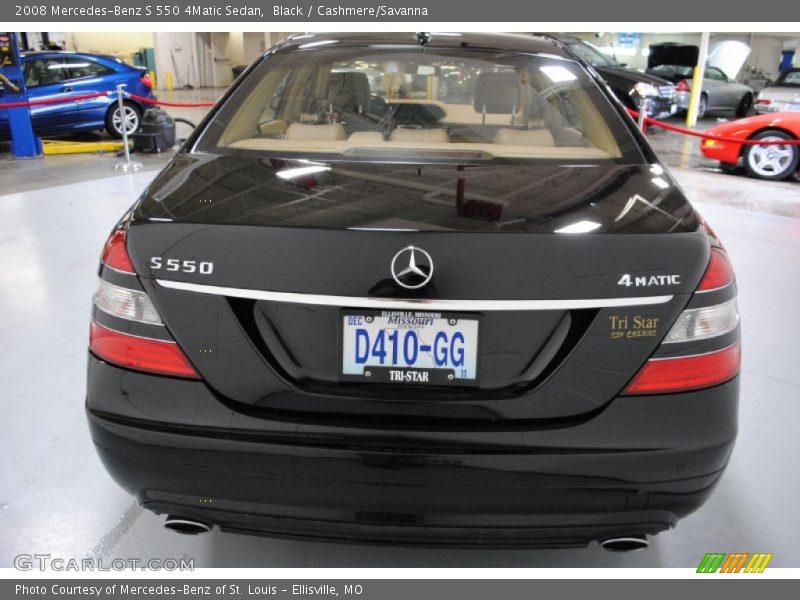 Black / Cashmere/Savanna 2008 Mercedes-Benz S 550 4Matic Sedan