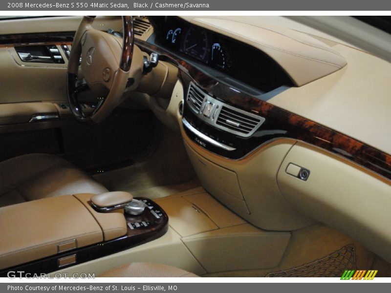 Black / Cashmere/Savanna 2008 Mercedes-Benz S 550 4Matic Sedan