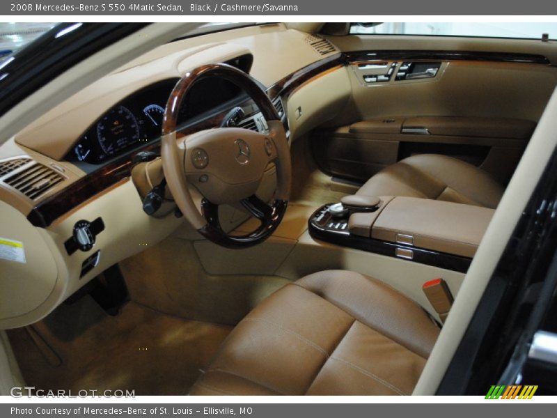 Black / Cashmere/Savanna 2008 Mercedes-Benz S 550 4Matic Sedan