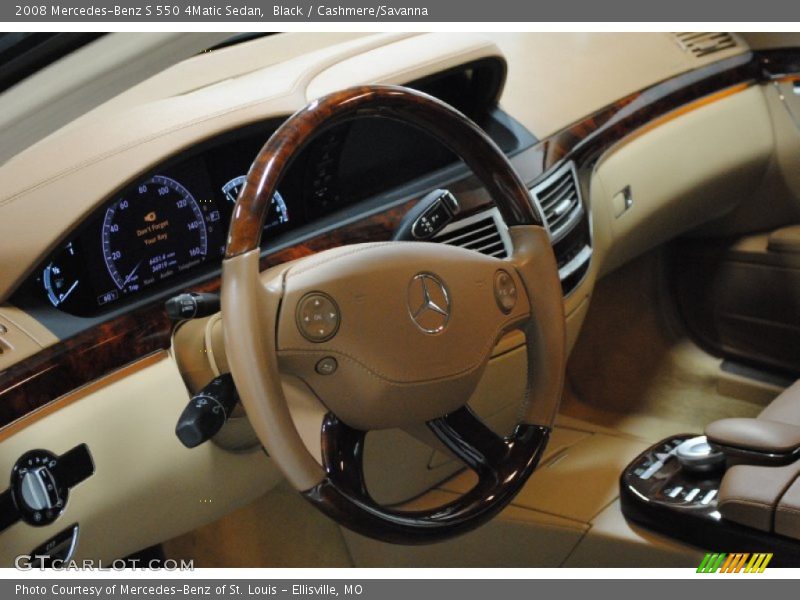 Black / Cashmere/Savanna 2008 Mercedes-Benz S 550 4Matic Sedan