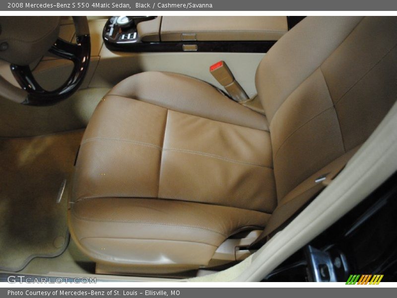 Black / Cashmere/Savanna 2008 Mercedes-Benz S 550 4Matic Sedan