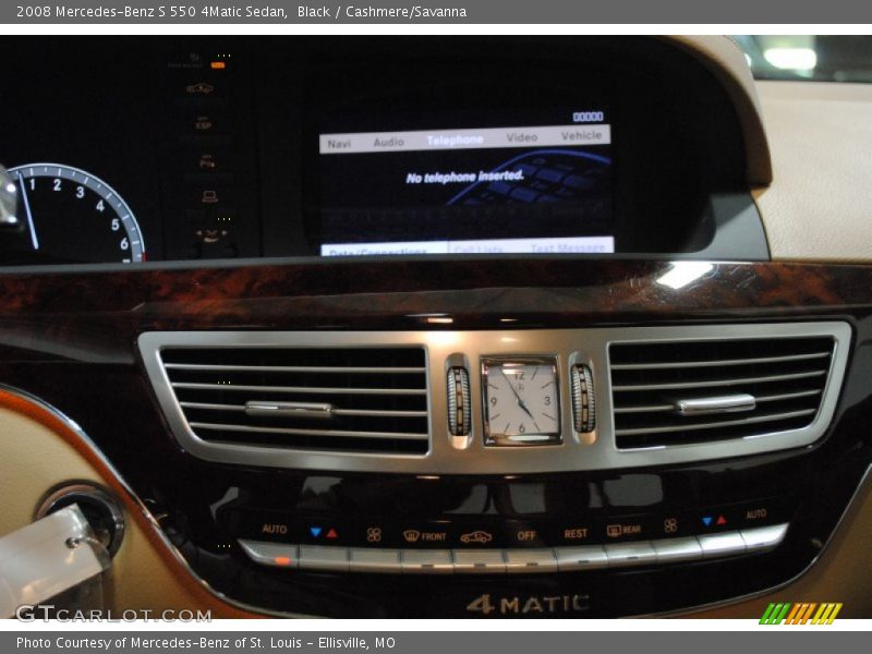 Black / Cashmere/Savanna 2008 Mercedes-Benz S 550 4Matic Sedan