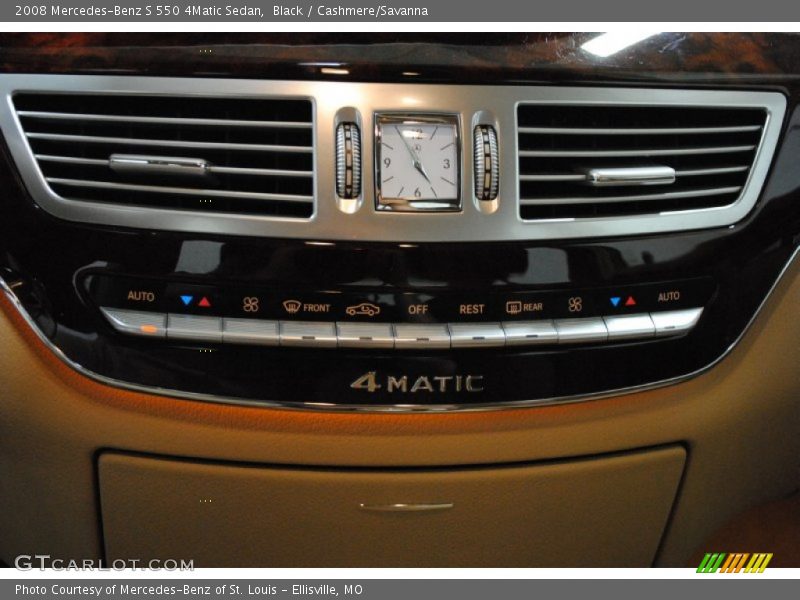 Black / Cashmere/Savanna 2008 Mercedes-Benz S 550 4Matic Sedan