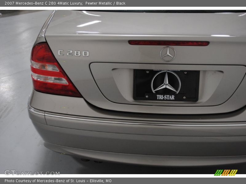 Pewter Metallic / Black 2007 Mercedes-Benz C 280 4Matic Luxury