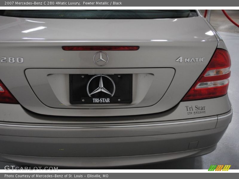 Pewter Metallic / Black 2007 Mercedes-Benz C 280 4Matic Luxury