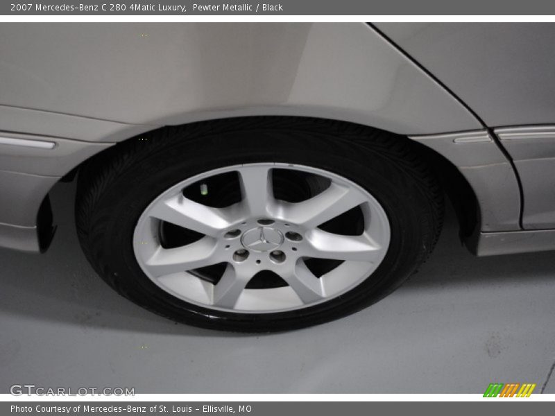 Pewter Metallic / Black 2007 Mercedes-Benz C 280 4Matic Luxury