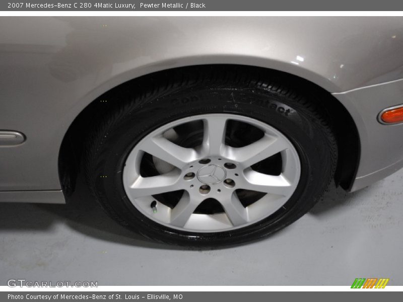 Pewter Metallic / Black 2007 Mercedes-Benz C 280 4Matic Luxury