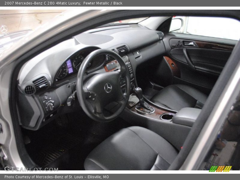 Pewter Metallic / Black 2007 Mercedes-Benz C 280 4Matic Luxury
