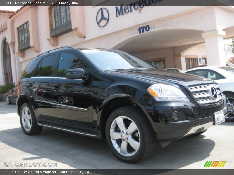 Black / Black 2011 Mercedes-Benz ML 350