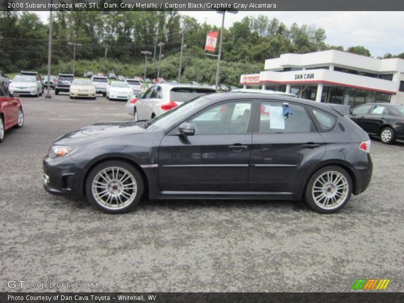 Dark Gray Metallic / Carbon Black/Graphite Gray Alcantara 2008 Subaru Impreza WRX STi