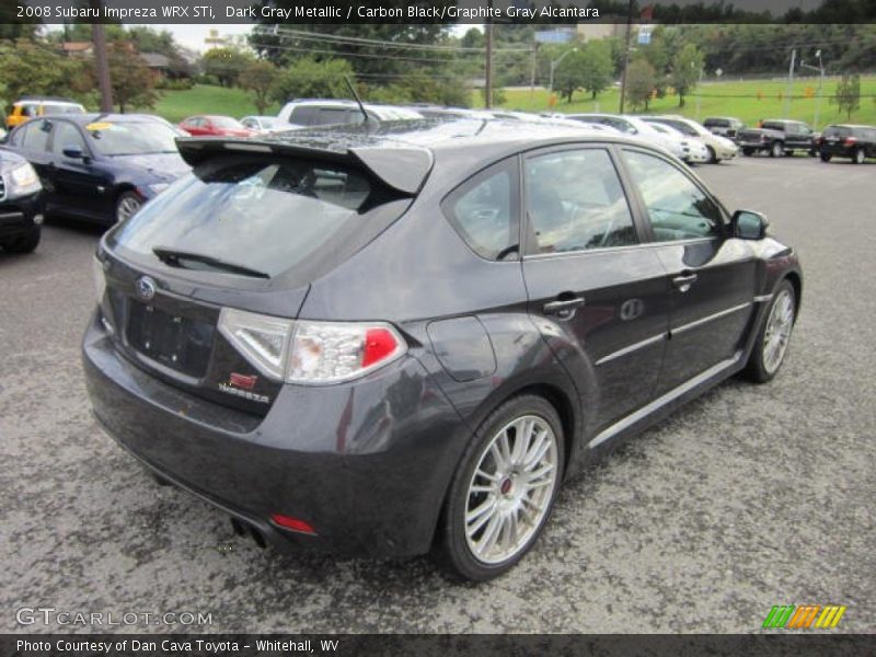 Dark Gray Metallic / Carbon Black/Graphite Gray Alcantara 2008 Subaru Impreza WRX STi