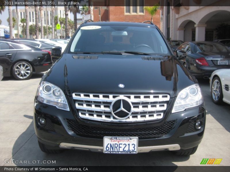 Black / Black 2011 Mercedes-Benz ML 350