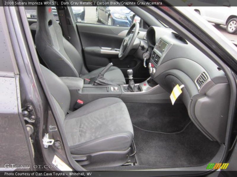  2008 Impreza WRX STi Carbon Black/Graphite Gray Alcantara Interior