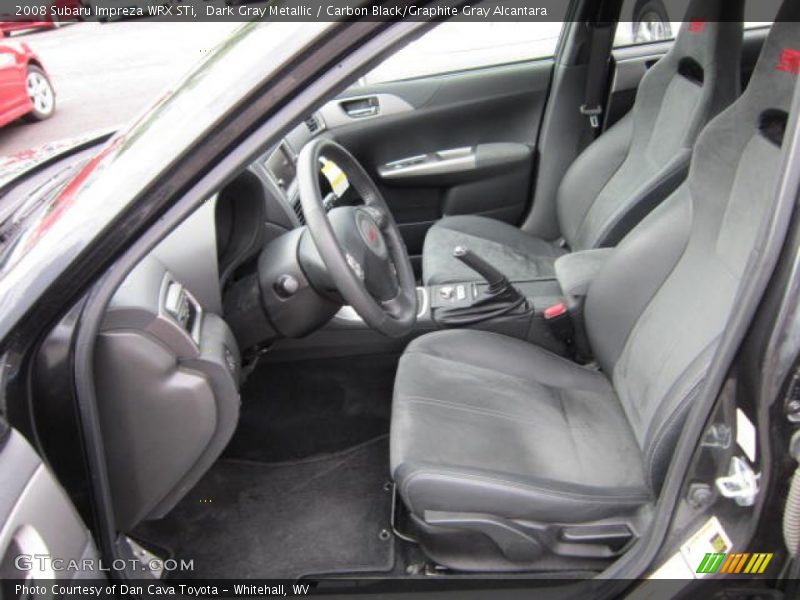  2008 Impreza WRX STi Carbon Black/Graphite Gray Alcantara Interior