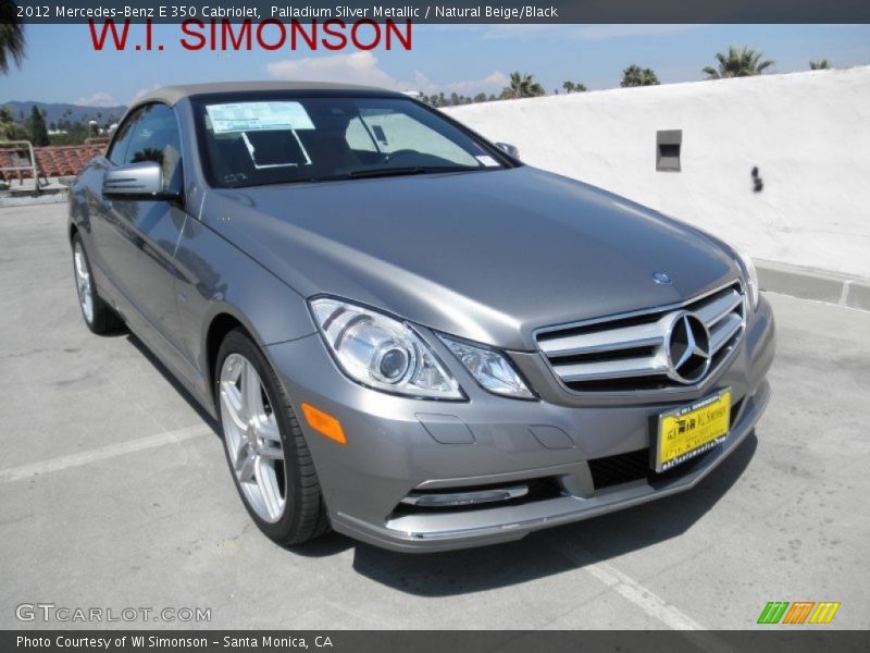 Palladium Silver Metallic / Natural Beige/Black 2012 Mercedes-Benz E 350 Cabriolet