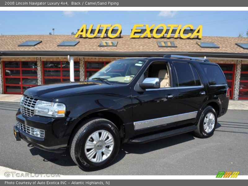 Black / Camel/Sand Piping 2008 Lincoln Navigator Luxury 4x4