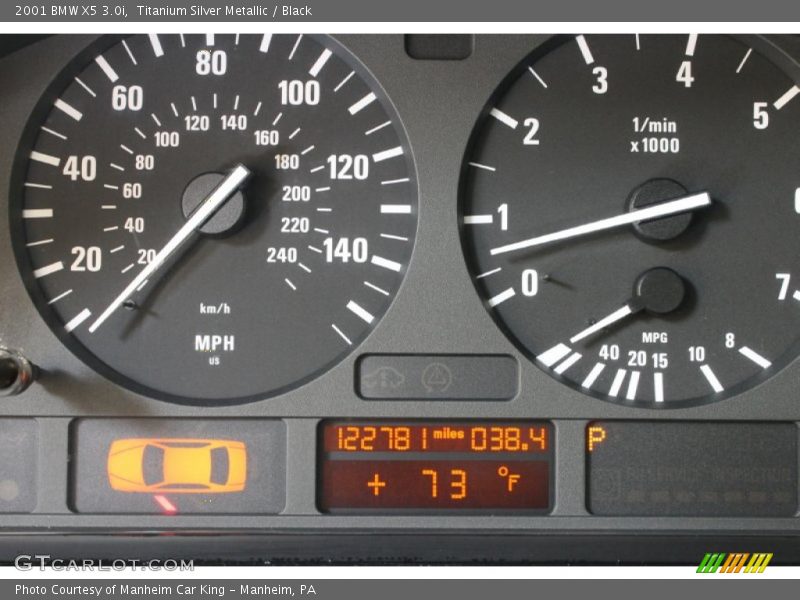 Titanium Silver Metallic / Black 2001 BMW X5 3.0i