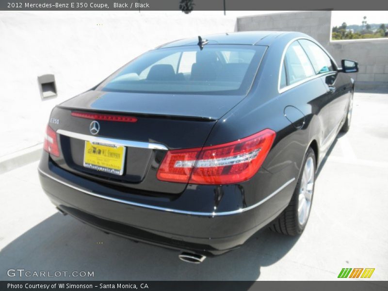 Black / Black 2012 Mercedes-Benz E 350 Coupe