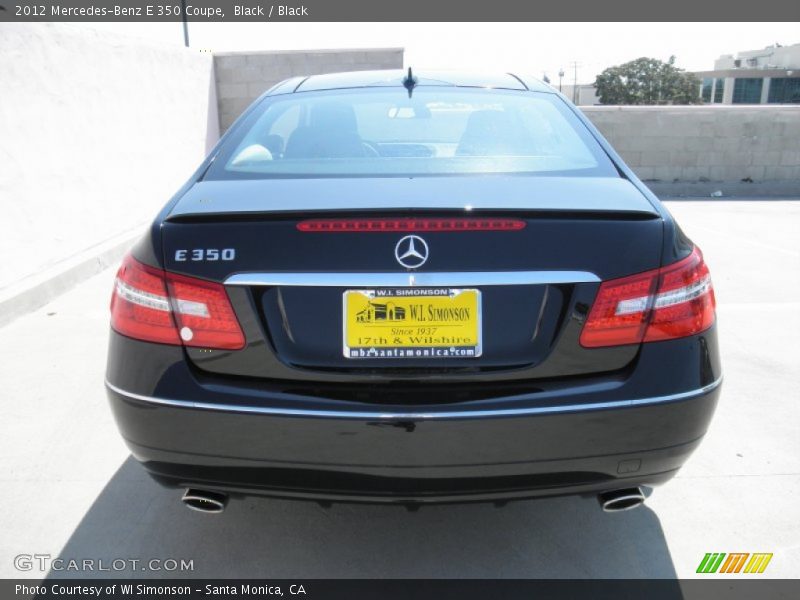 Black / Black 2012 Mercedes-Benz E 350 Coupe