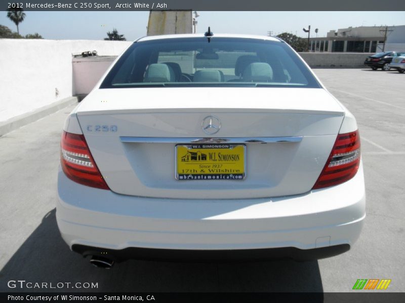 Arctic White / Ash 2012 Mercedes-Benz C 250 Sport